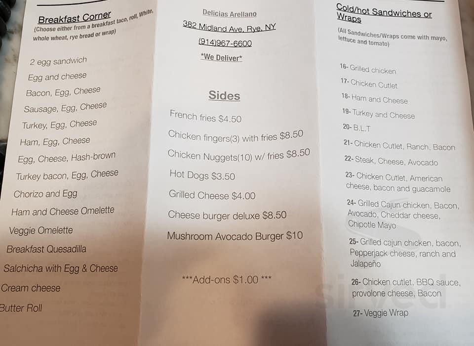Delicias Arellano menu in Rye, New York