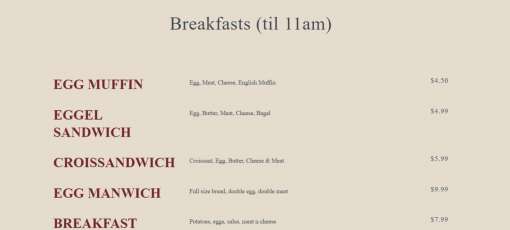 Menu for Clockwork Cafe - Silver Summit in Park City, UT | Sirved
