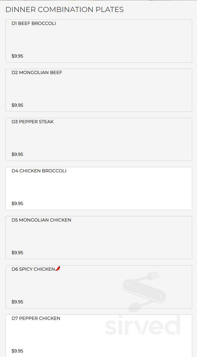 Chopsticks Brothers menu in Carrollton, USA