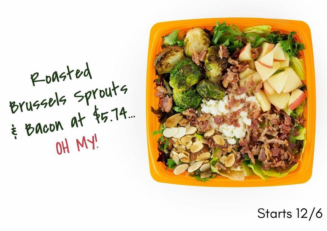 Salad and Go menu in Tucson, Arizona, USA