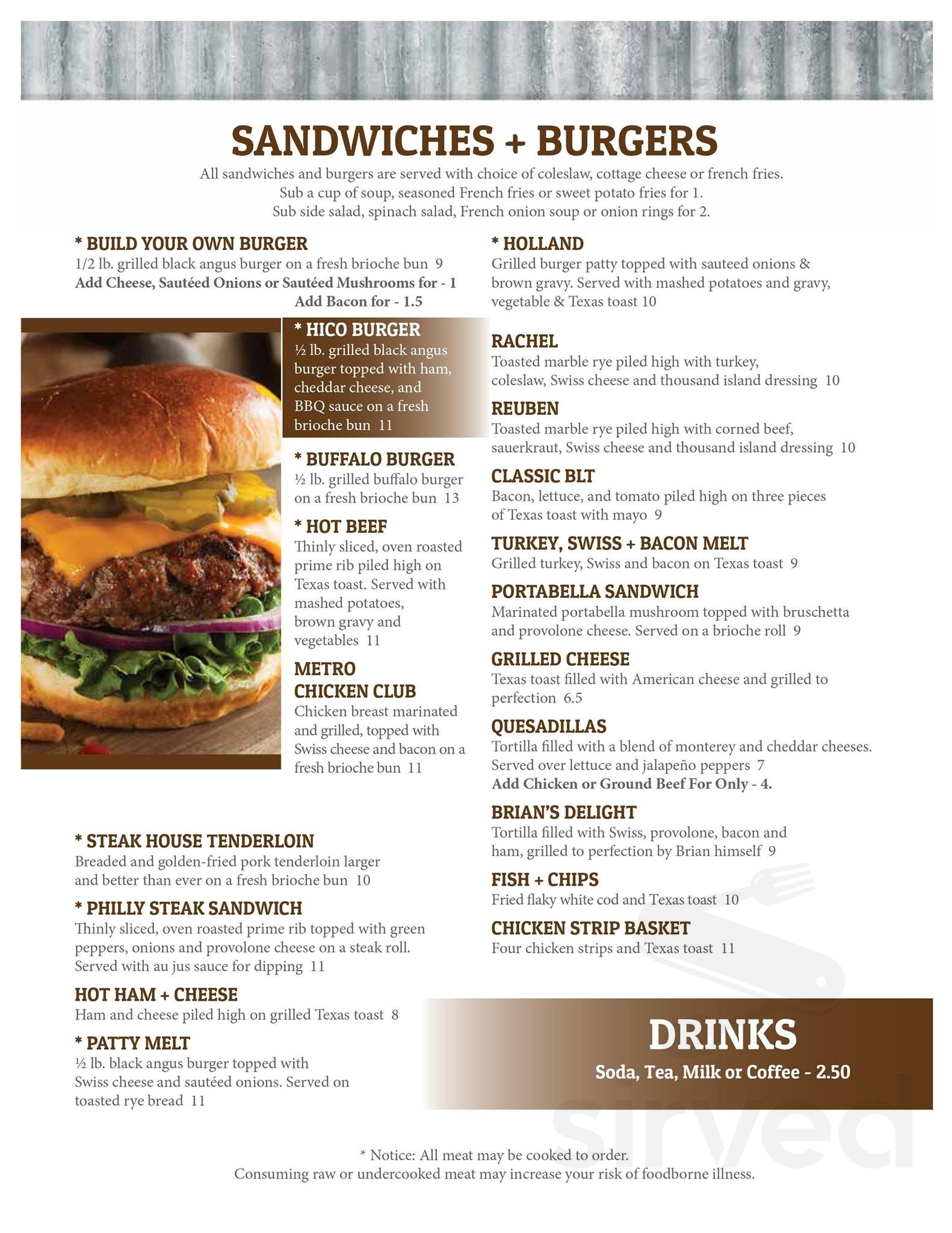 Metropolitan Steakhouse menus in Leavenworth, Kansas, United States