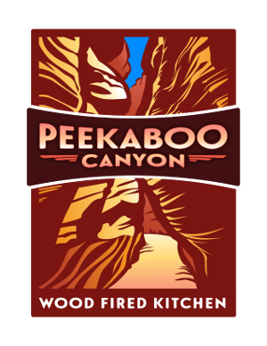 Peekaboo Canyon Wood Fired Kitchen Logo in Kanab, Utah