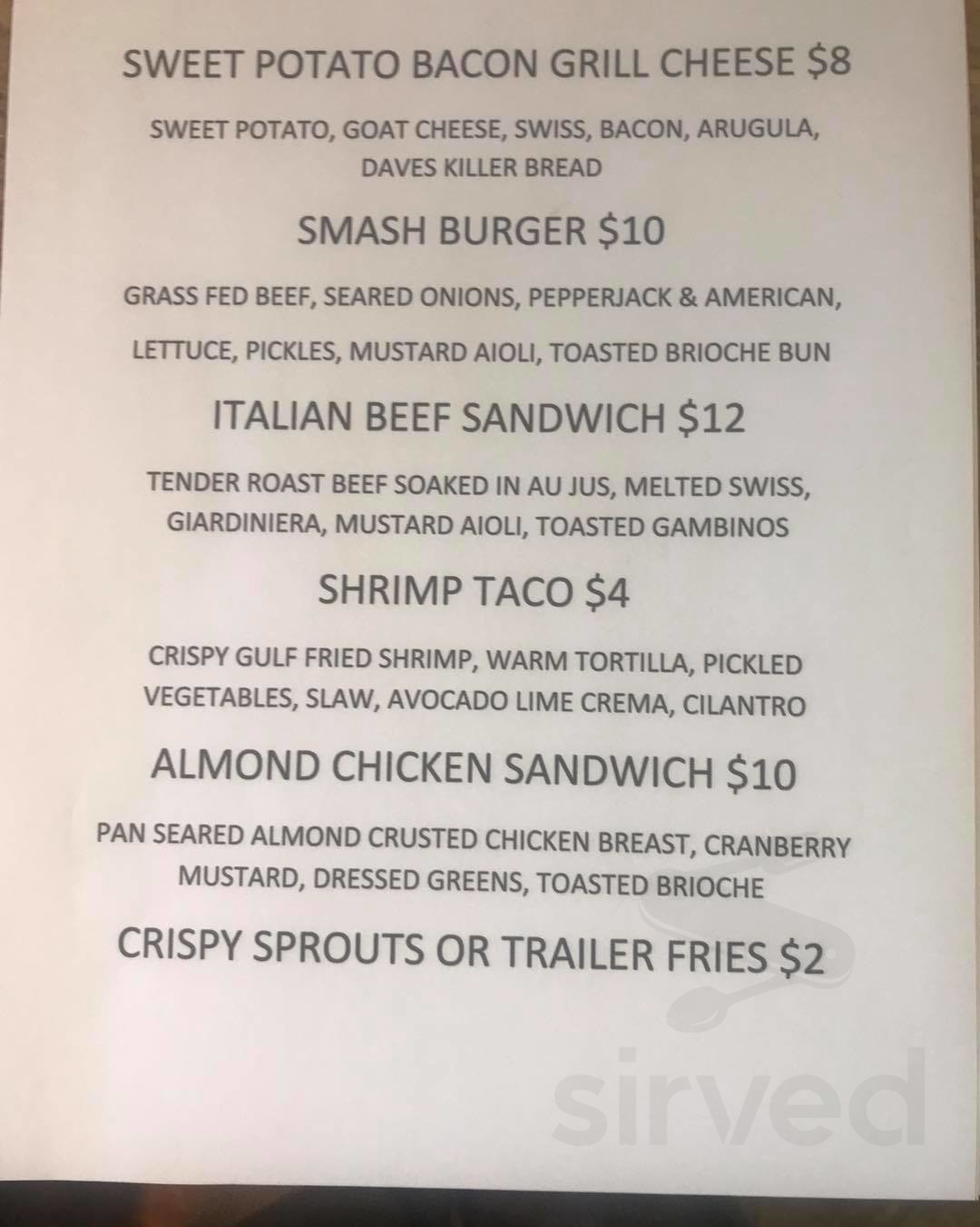 Salt + Light Food Trailer Hours may change check Faceboo menu in