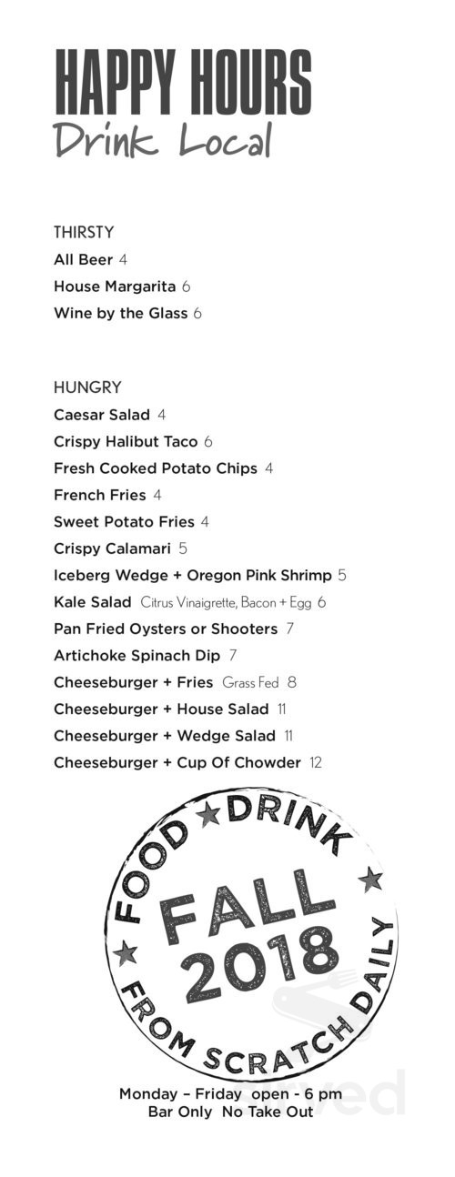 Kyllo’s Seafood & Grill menus in Lincoln City, Oregon, United States