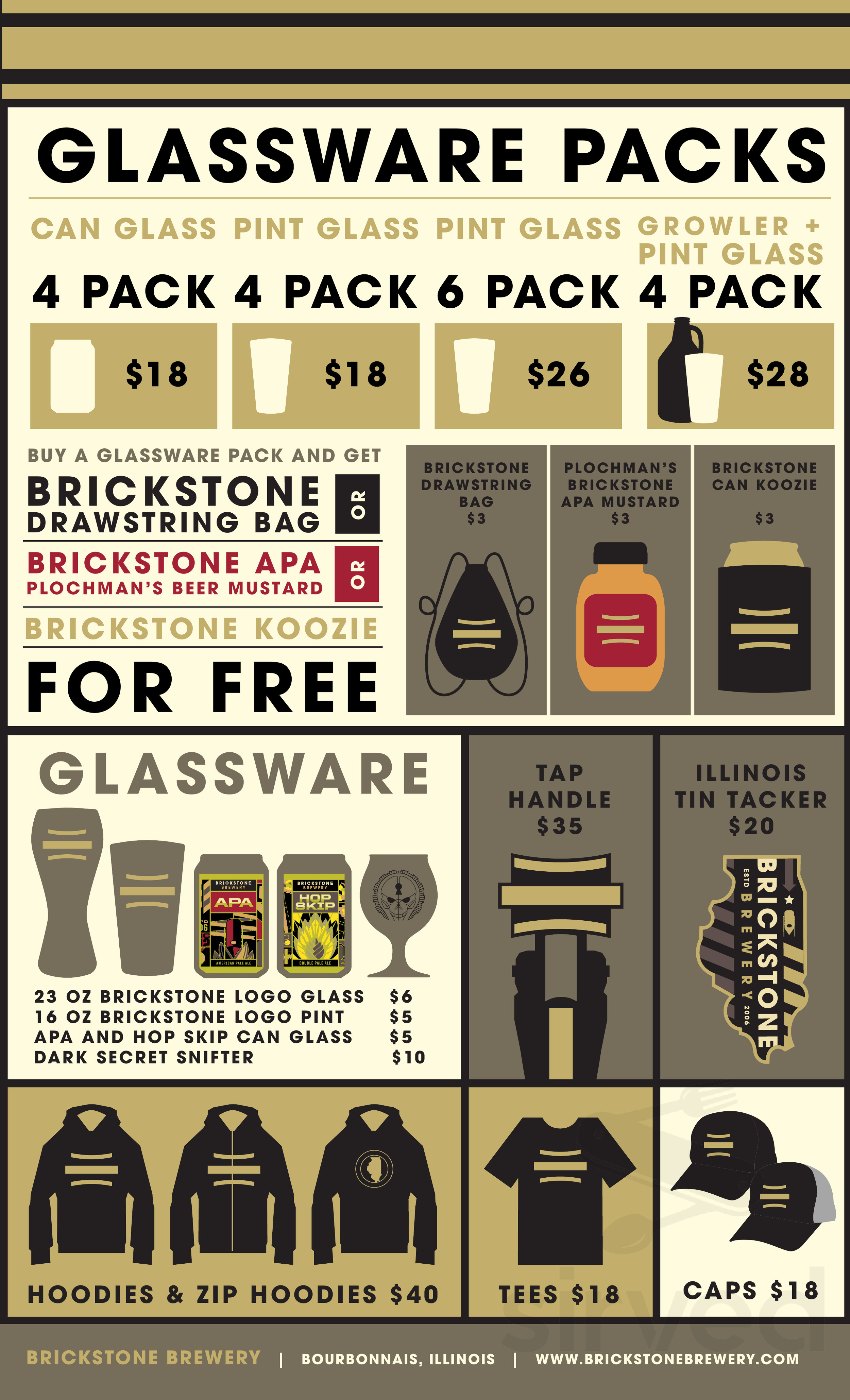 Brickstone Brewery menus in Bourbonnais, Illinois, United States