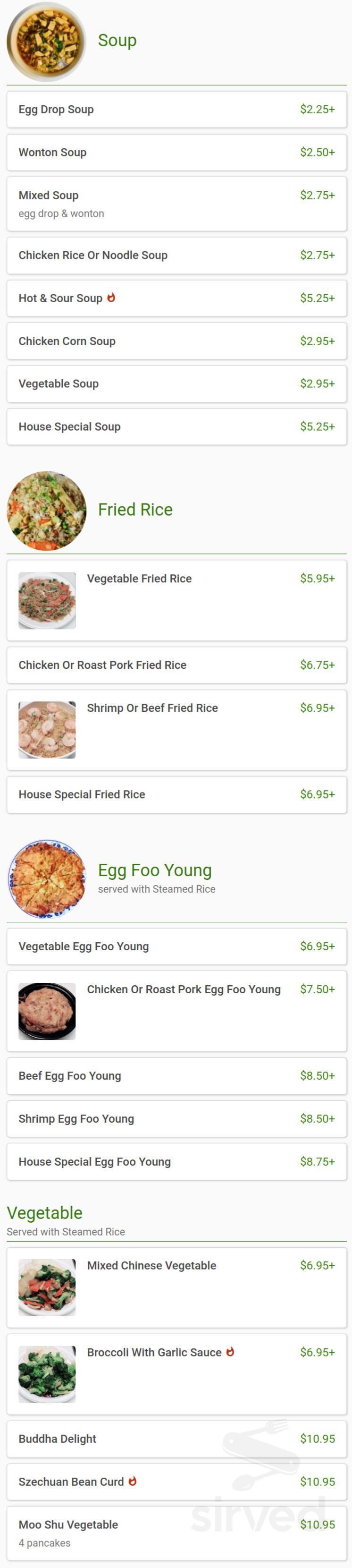 wah house chinese restaurant menu in West Palm Beach, Florida, USA