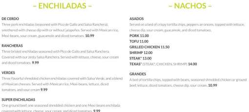Menu for La Parrilla Mexican Restaurant in Powder Springs, GA | Sirved