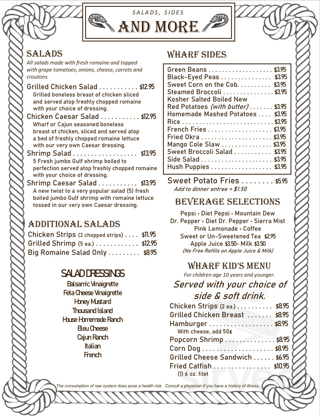 Fisherman's Wharf menus in Hot Springs, Arkansas, United States