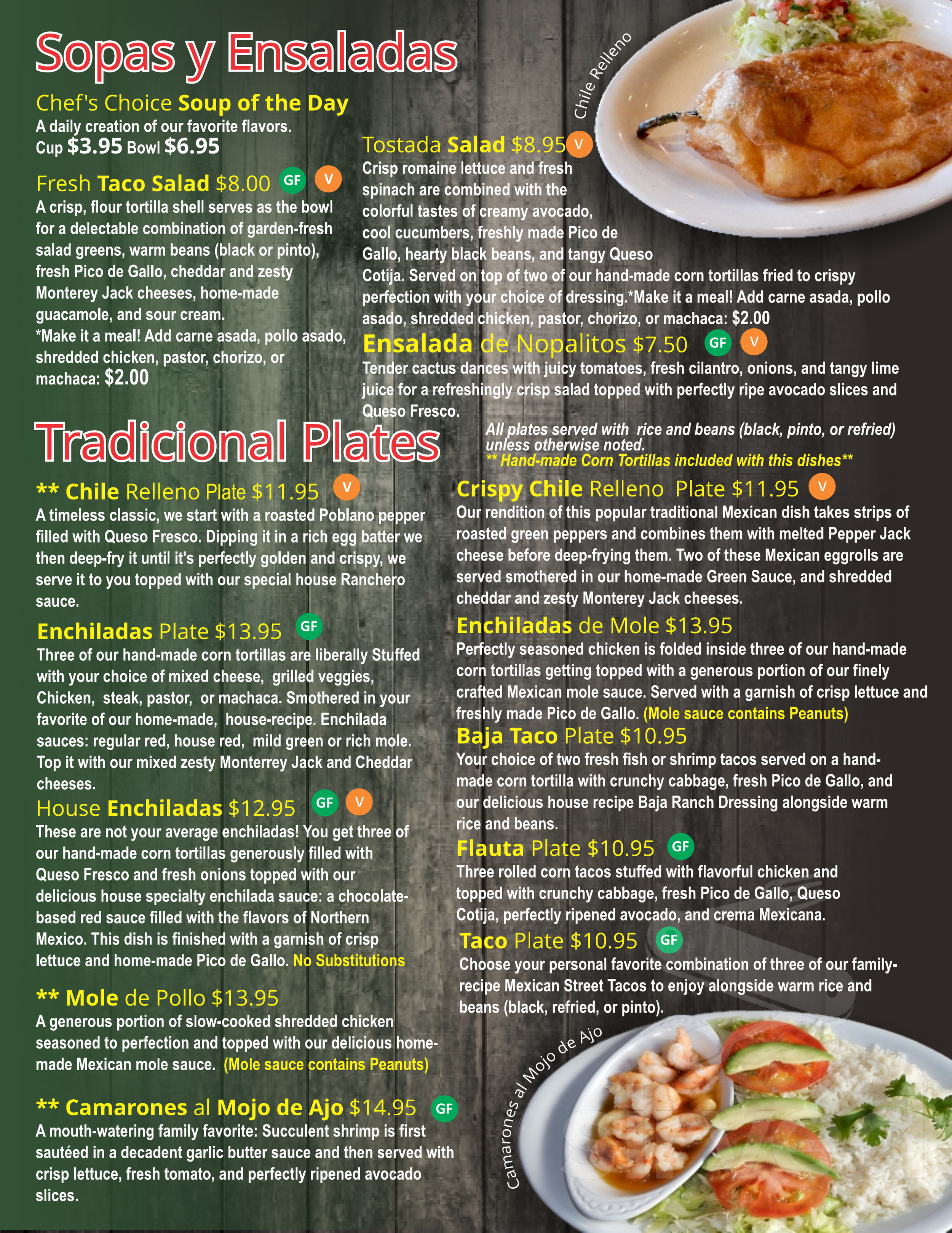 Sabrozon Fresh Mexican Restaurant & Catering menu in Lake Oswego, Oregon