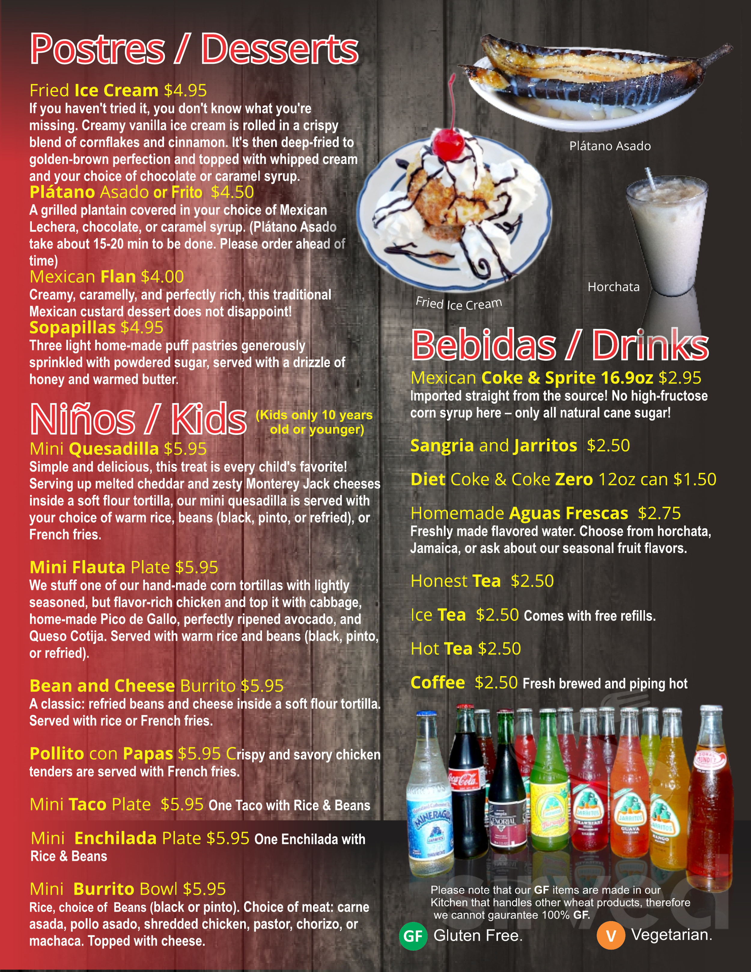 Sabrozon Fresh Mexican Restaurant & Catering menu in Lake Oswego, Oregon