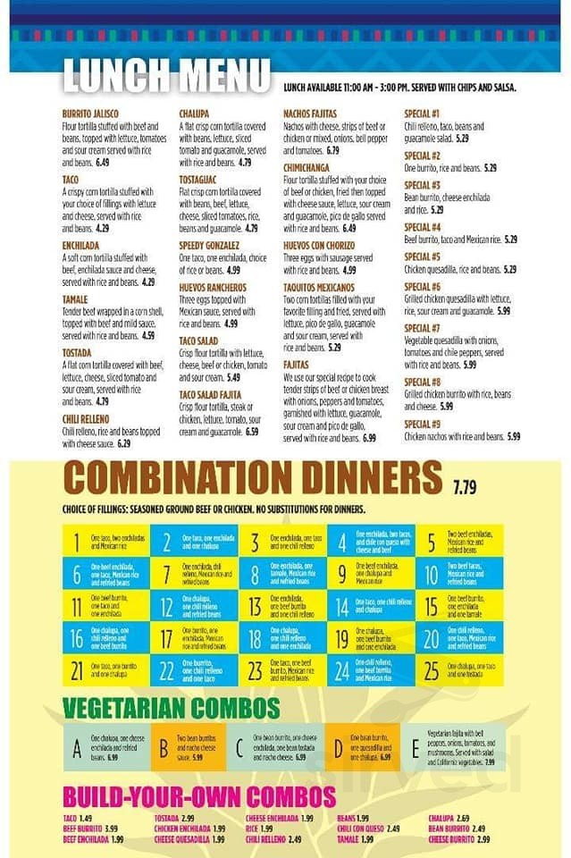 Don Julio Mexican Restaurant menus in Lebanon, Kentucky, United States