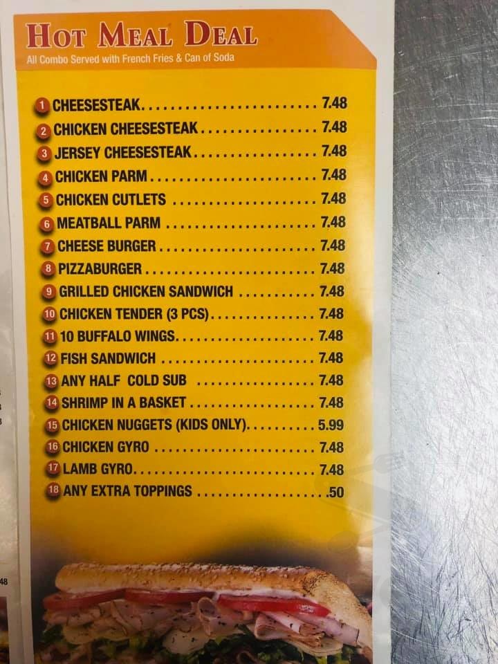 Big Ray's Steaks Subs & Wings menu in Florence, New Jersey, USA