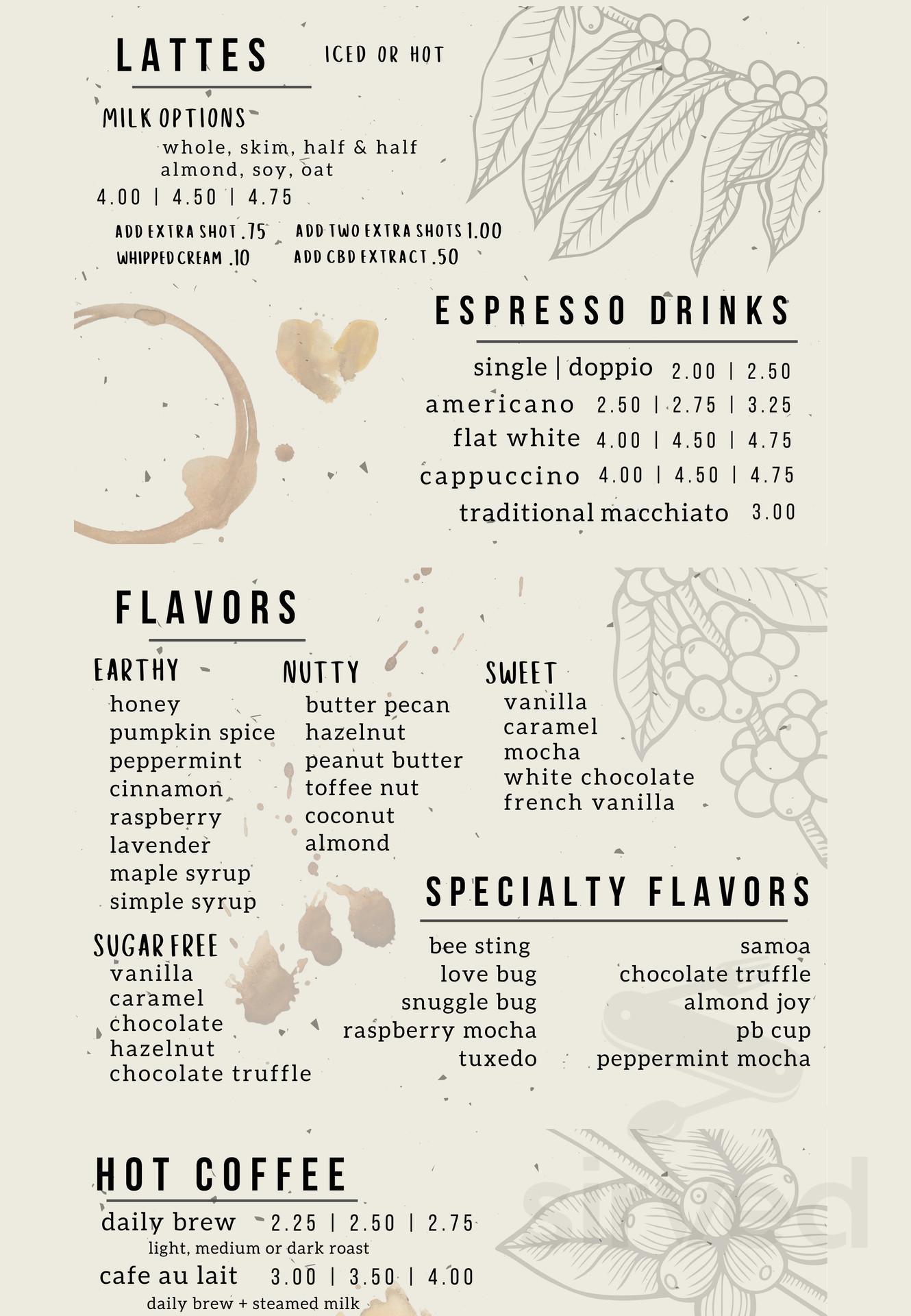 The Coffee Loft menu in Marlborough, Massachusetts, USA