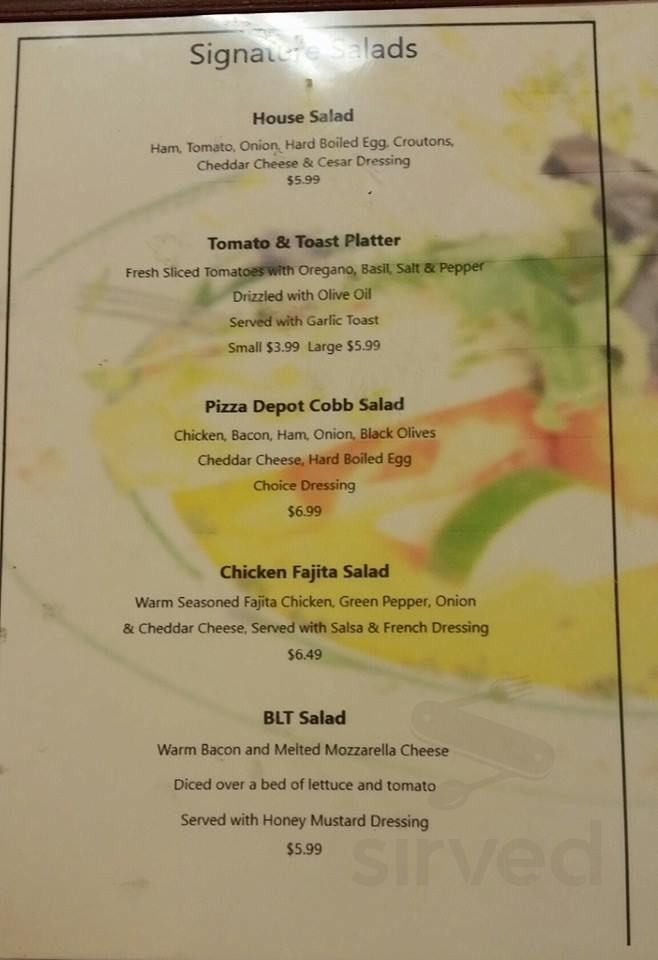 Pizza Depot of Millersburg menus in Millersburg, Indiana, United States