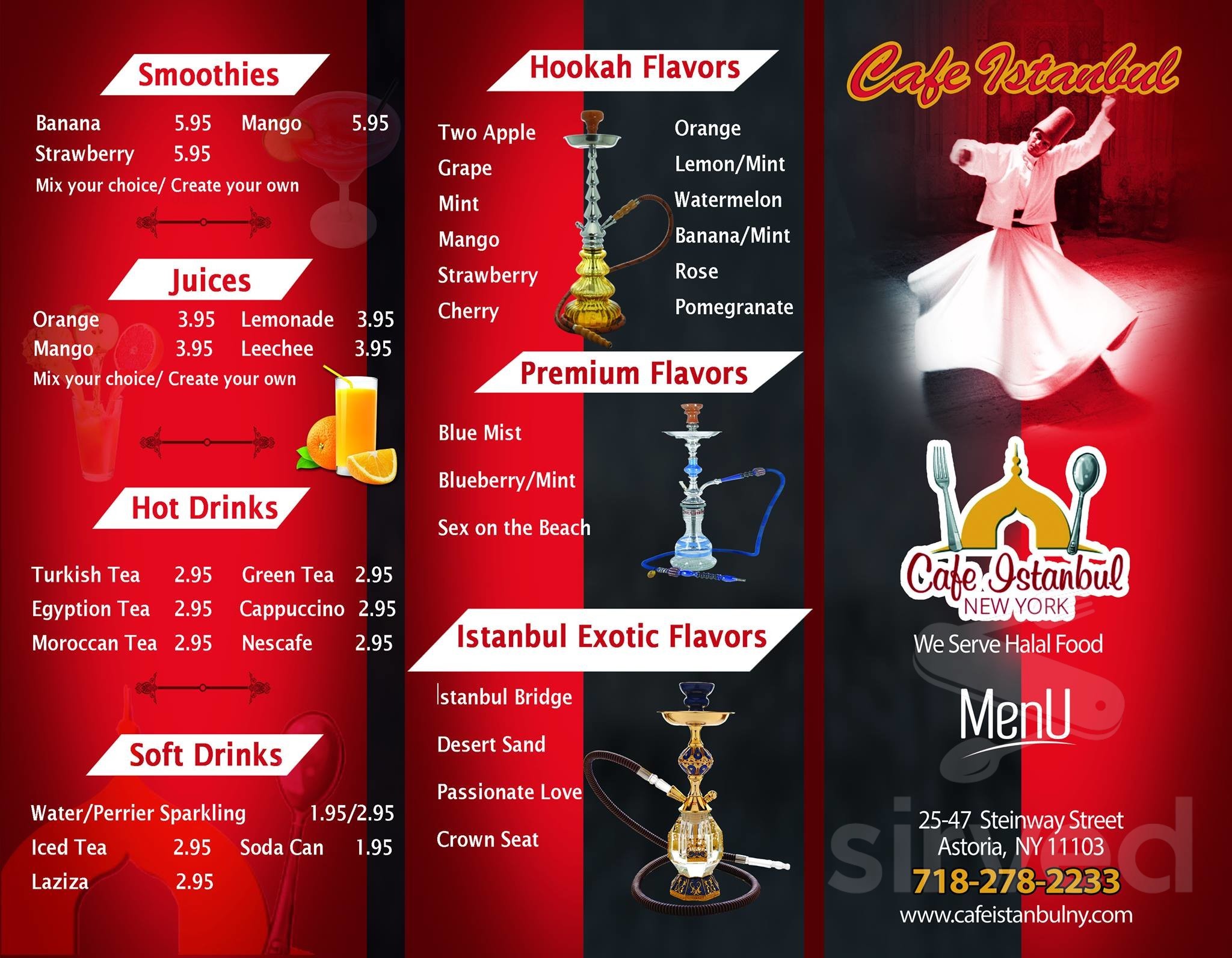 Istanbul Lounge menu in Astoria, New York, USA