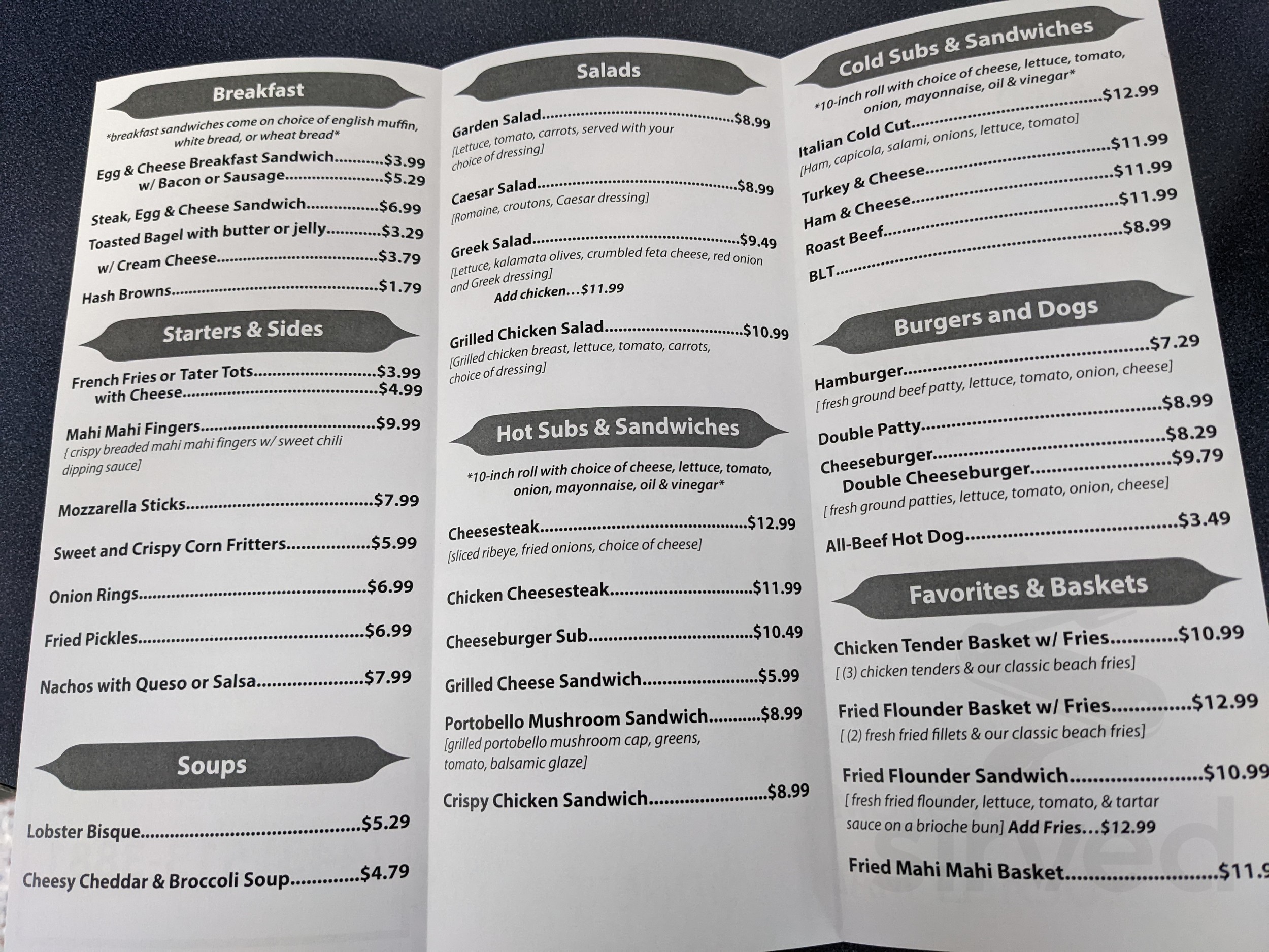 Assateague Market menu in Berlin, Maryland, USA
