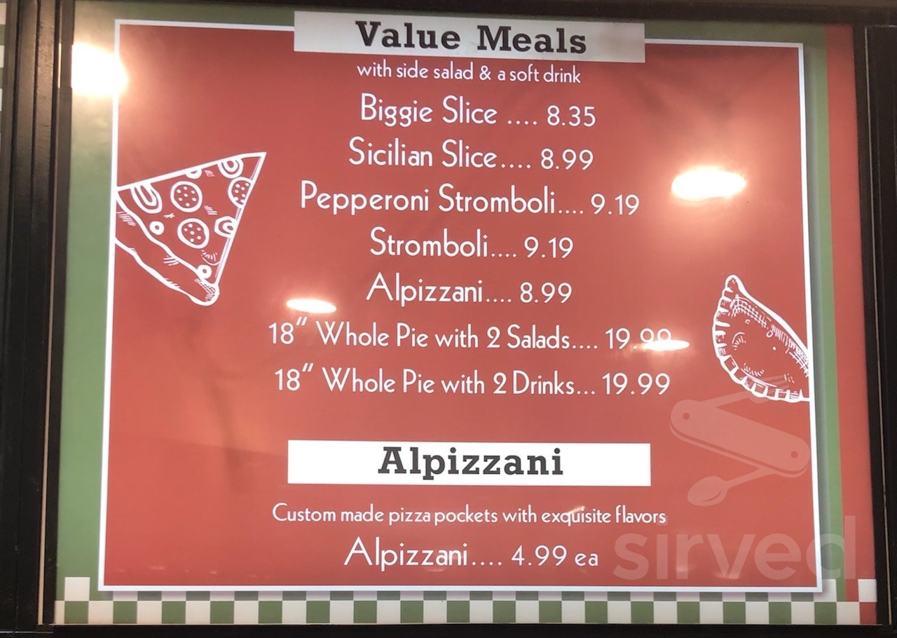 AL's Italian Kitchen menu in Greensboro, North Carolina, USA