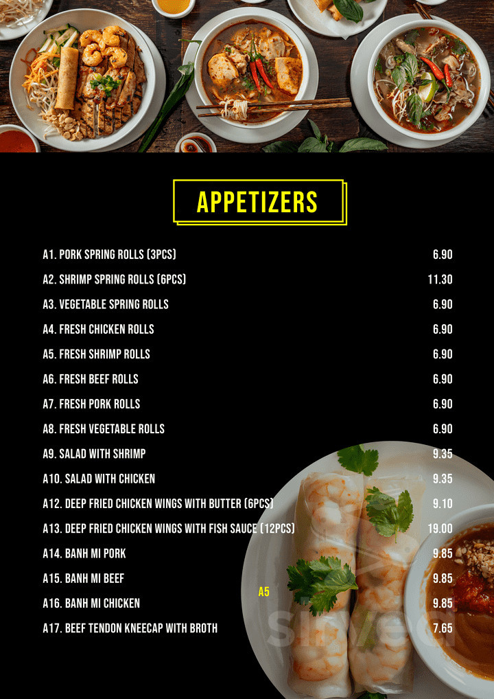 Menu for PHO MANIAC in Halifax, Nova Scotia, Canada