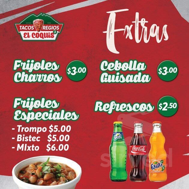 Tacos Regios Mirrey menu in Houston, Texas, USA