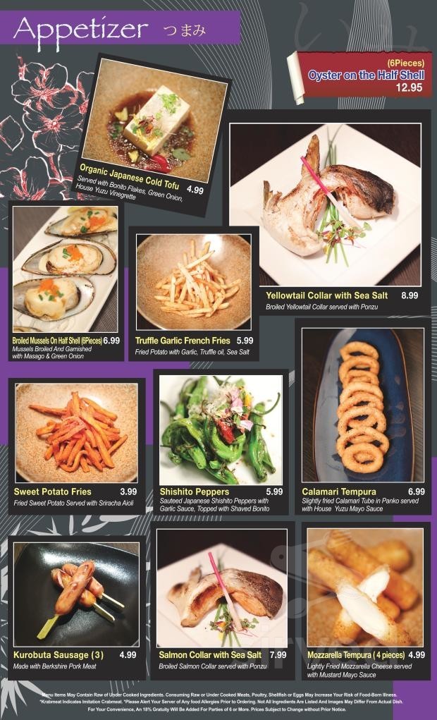 Ise Sushi Japanese Restaurant menu in Placentia, California