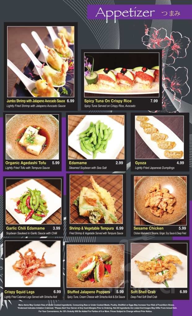 Ise Sushi Japanese Restaurant menu in Placentia, California