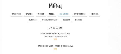 Menu for Bar 48 & Grille in Elizabeth, PA | Sirved