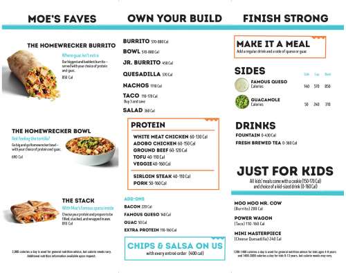 Moe's Southwest Grill menu in Byram, Mississippi, USA