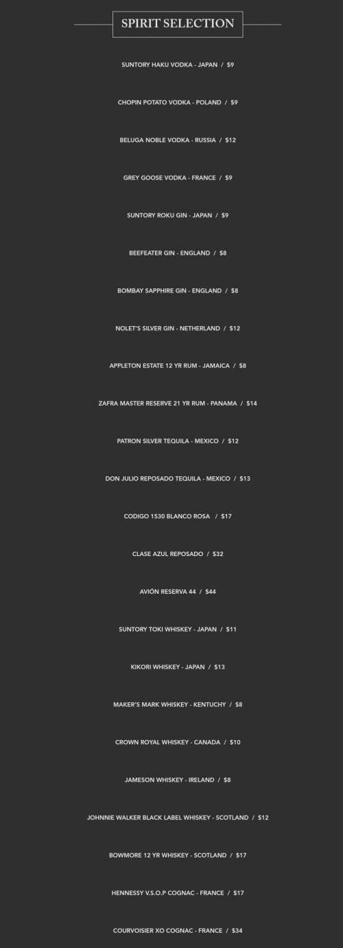 Sensei Asian Bistro menu in Gainesville, Florida, USA