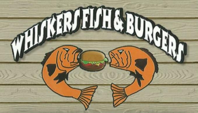 Whiskers Fish and Burgers Logo in Dallas, Texas