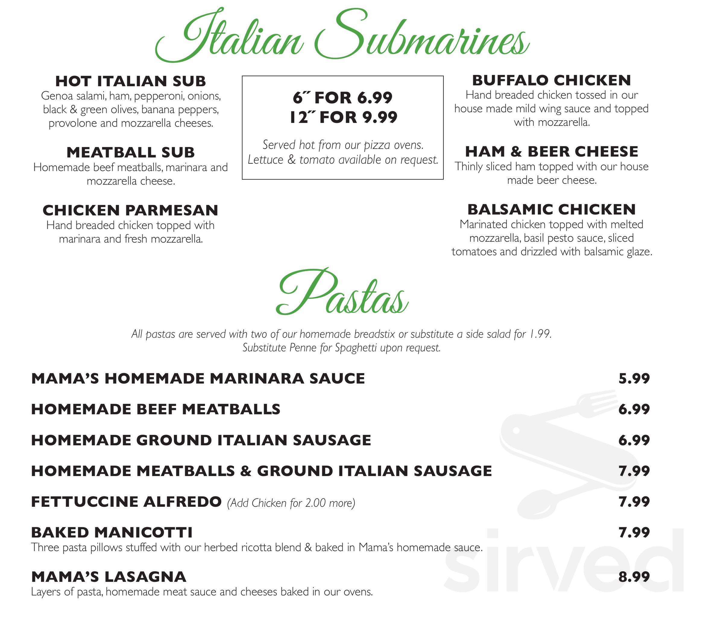 Impellizzeri's Pizza menus in Louisville, Kentucky, United States