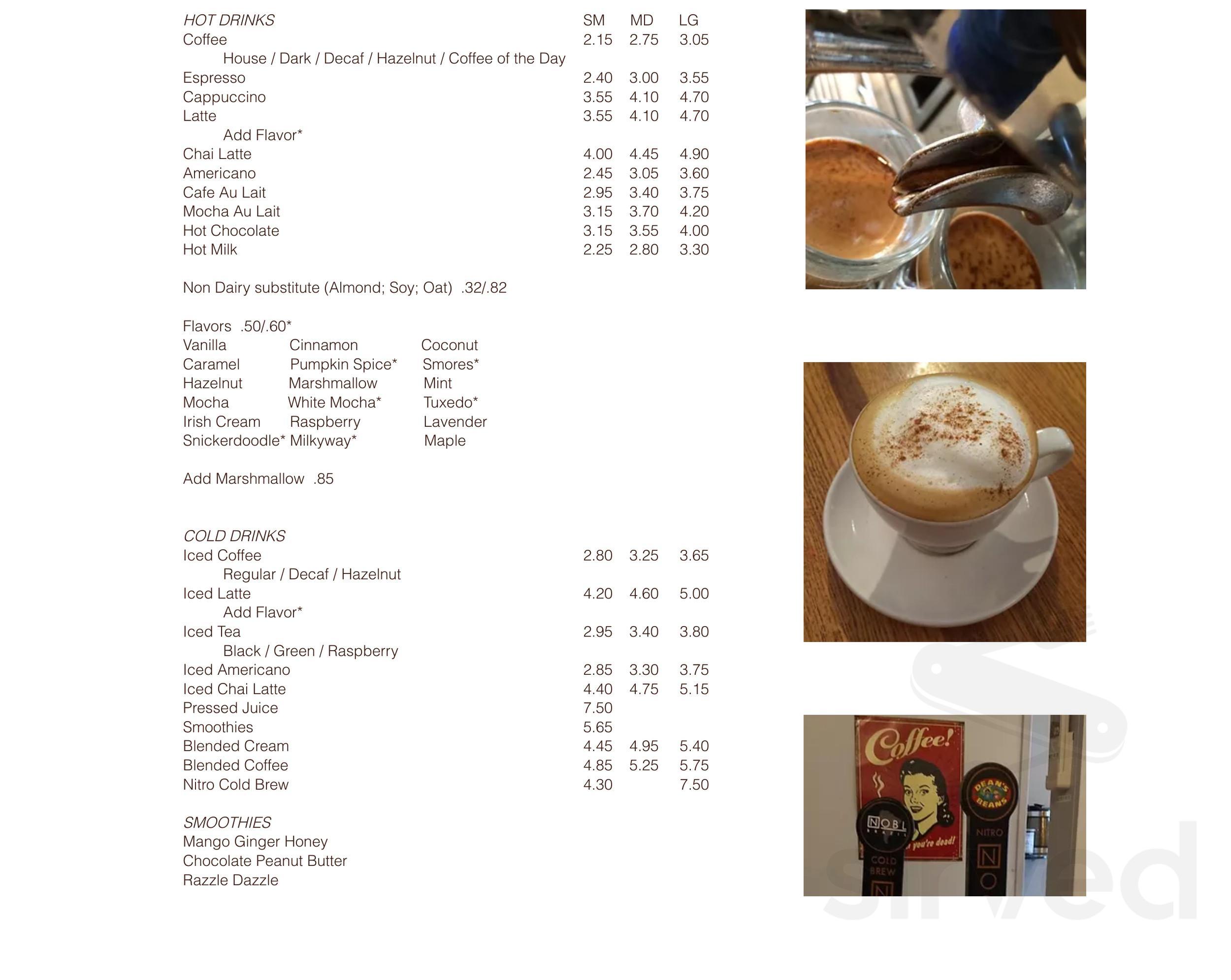Acton Coffee House menu in Acton, Massachusetts, USA