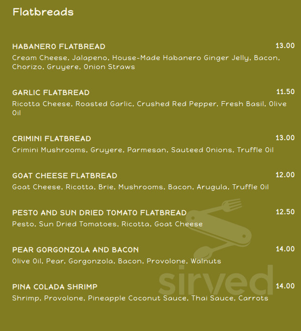 Olive Branch menu in Costa Mesa, California