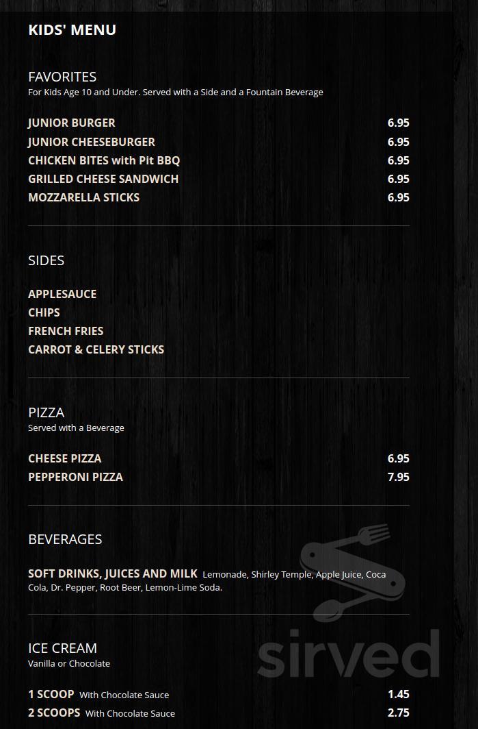 Firepit Grille menu in Holland, Ohio, USA