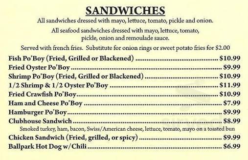 Young's Sports Grill menus in Broussard, Louisiana, United States