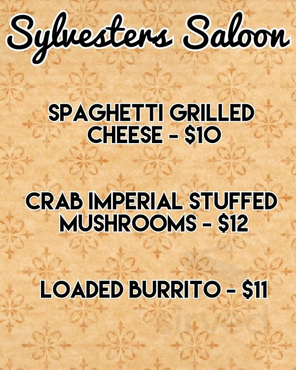 Sylvesters Saloon menu in Essex, Maryland, USA