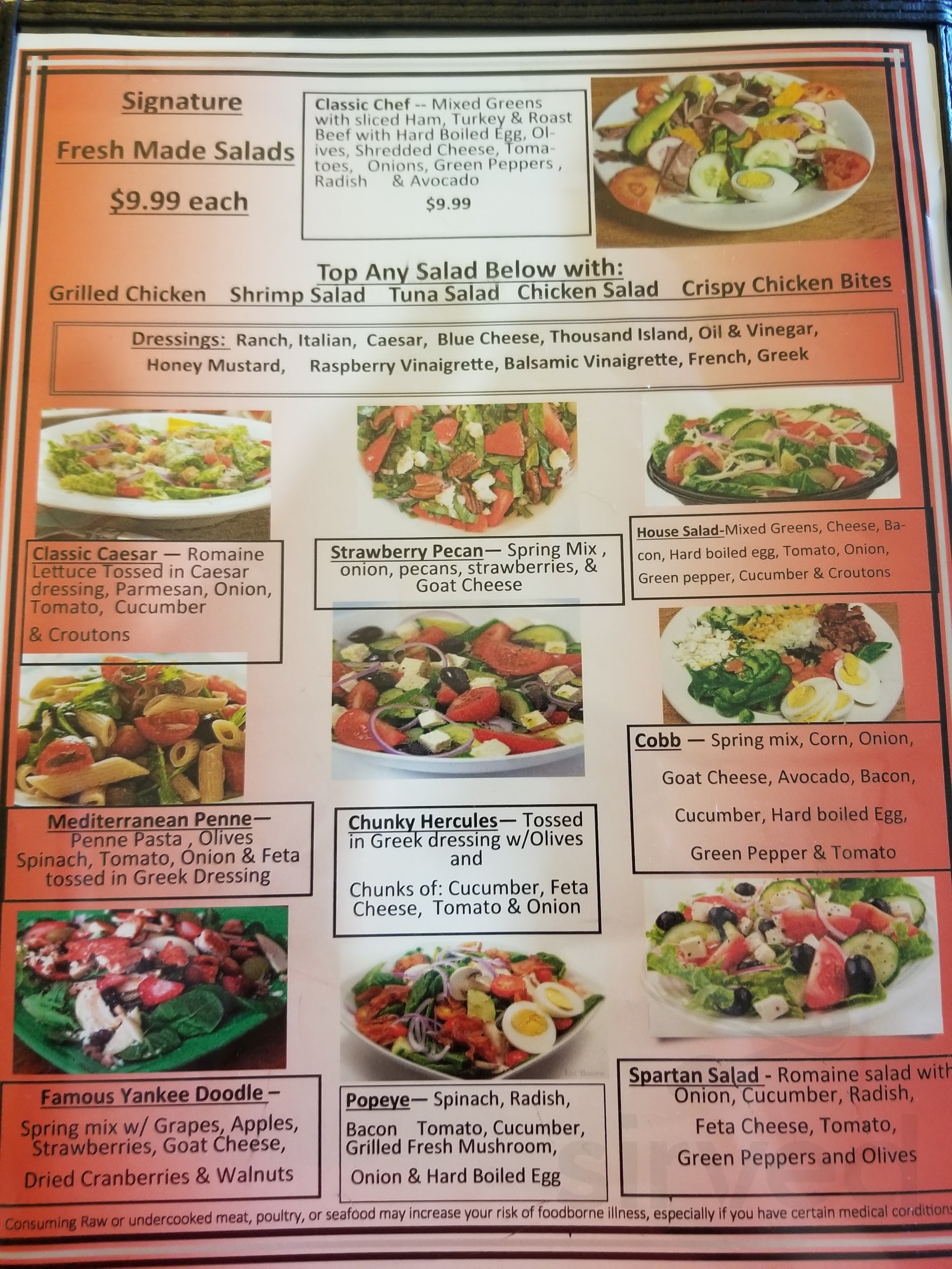 Yankee Doodle Restaurant menu in Wormleysburg, Pennsylvania, USA