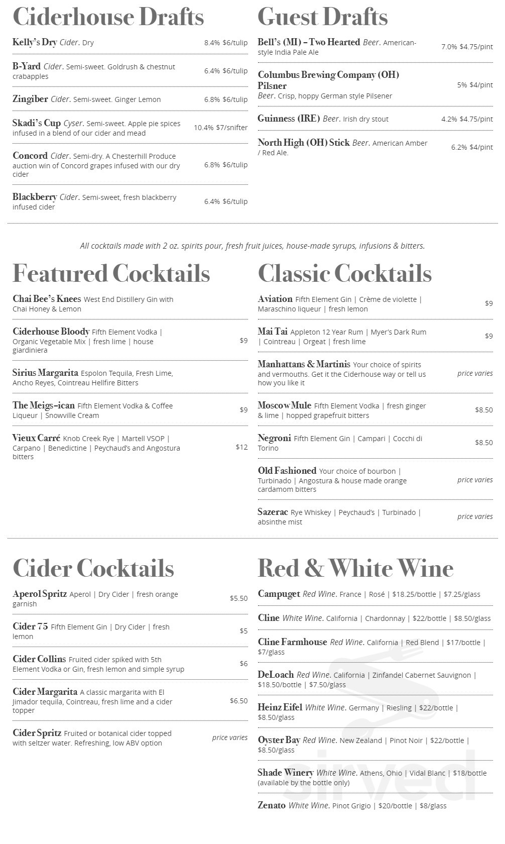 menu-athens-oh-s-west-end-cider-house-sirved