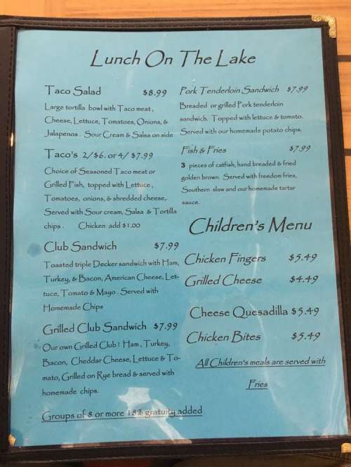 Mike's Landing Restaurant menu in Burkesville, Kentucky, USA