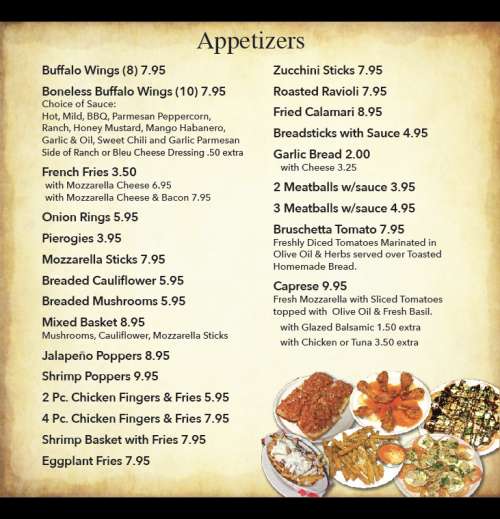 Ninos pizza & Italian restaurant menu in Reading, Pennsylvania, USA