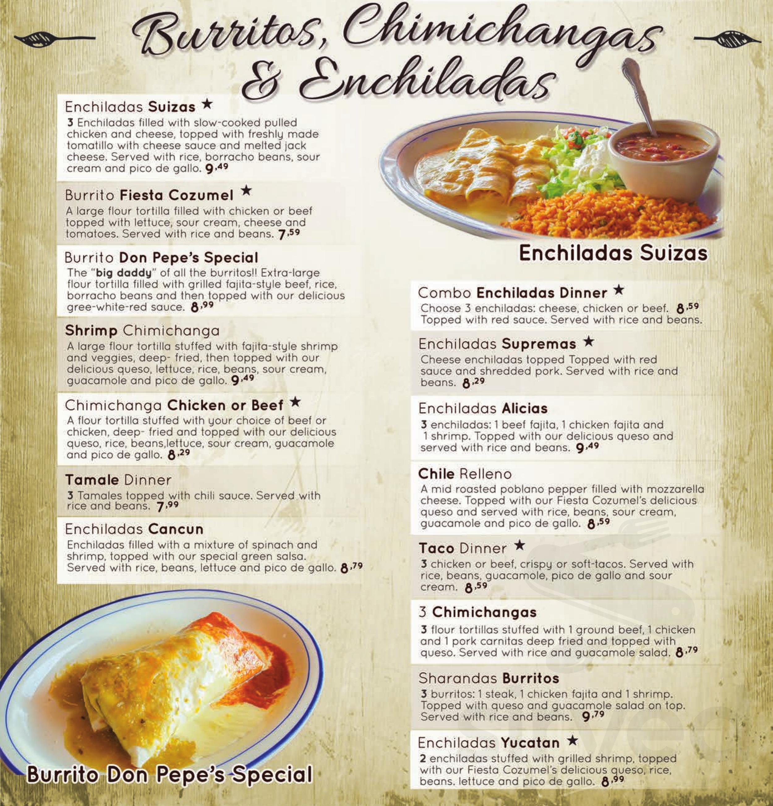 Fiesta Cozumel Cantina & Grill menu in Tulsa, Oklahoma, USA