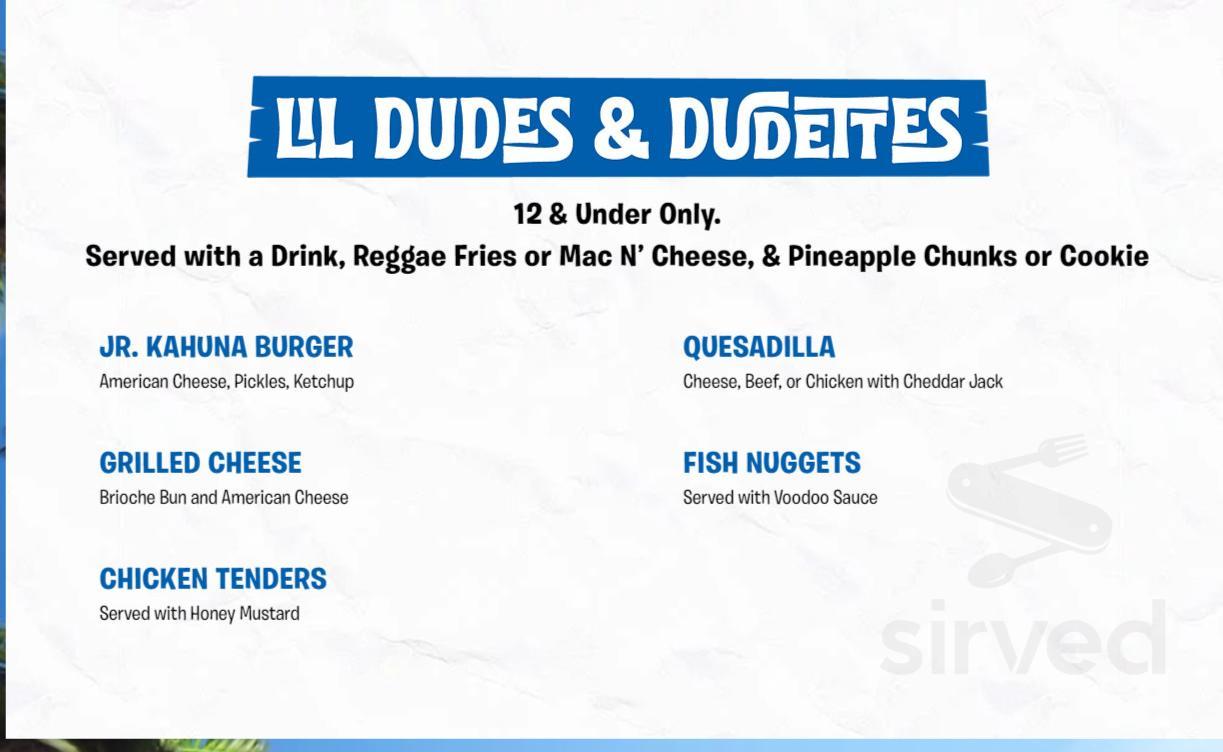 Menu - Lake Mary FL's Jimmy Hula's Lake Mary | Sirved