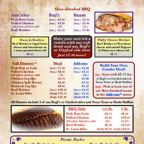 Li'l Jo's BBQ menu in Maynardville, Tennessee, USA