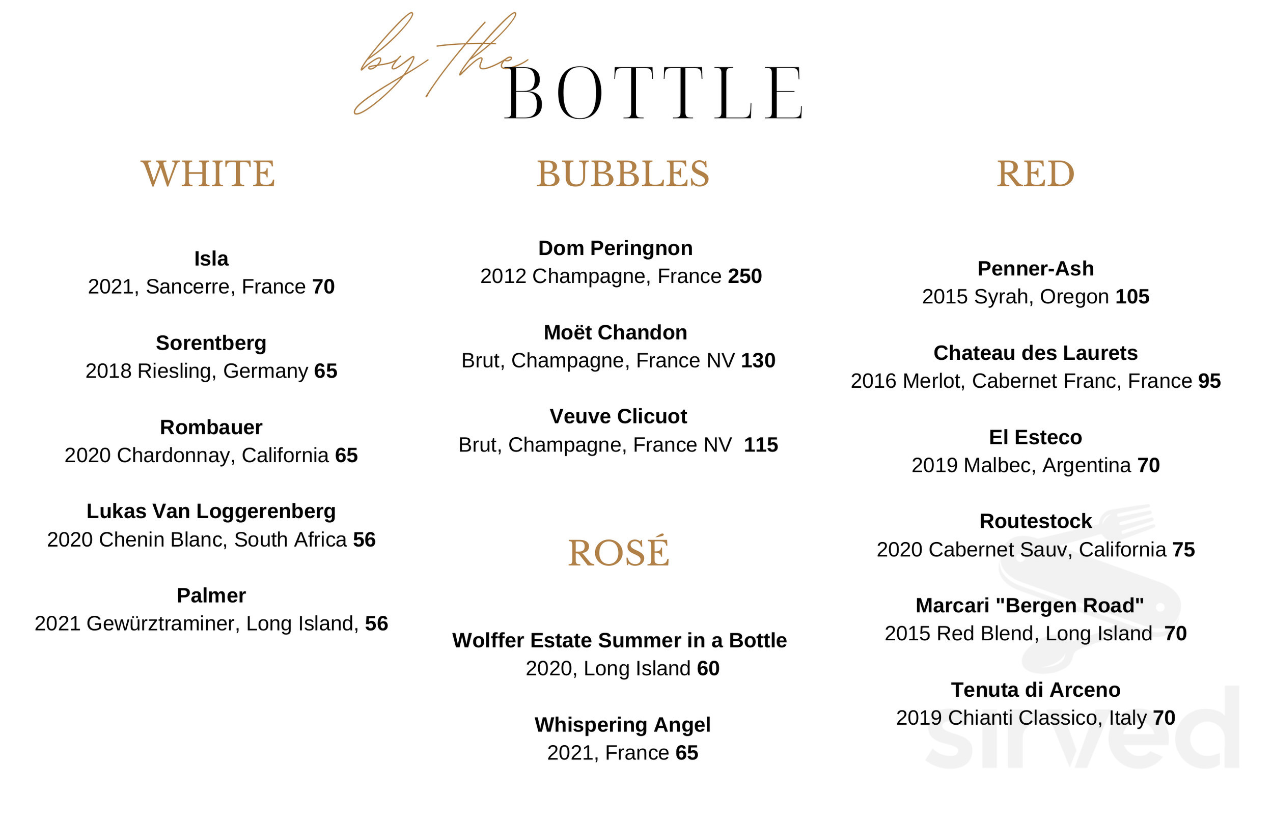 Black Llama Cocktail & Oyster Bar menu in Greenport, New York, USA