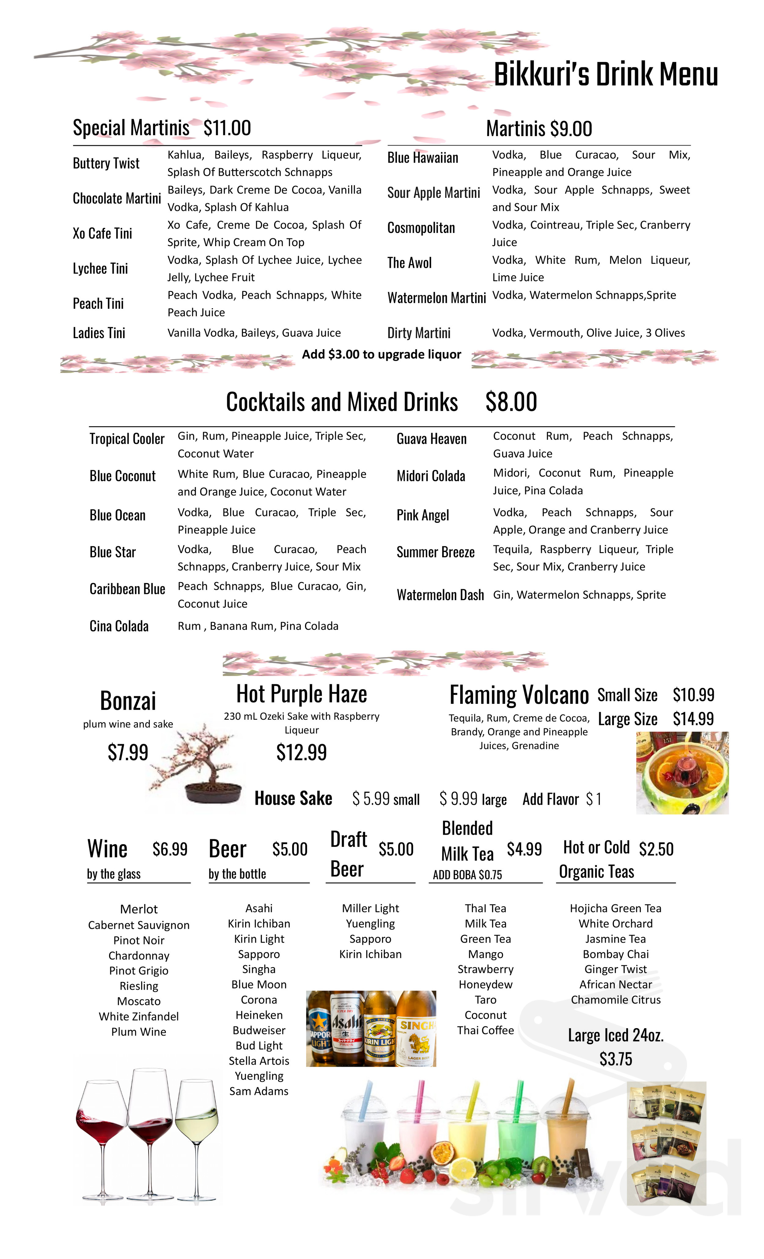 Bikkuri Sushi Noodle & Grill menu in Orlando, Florida, USA
