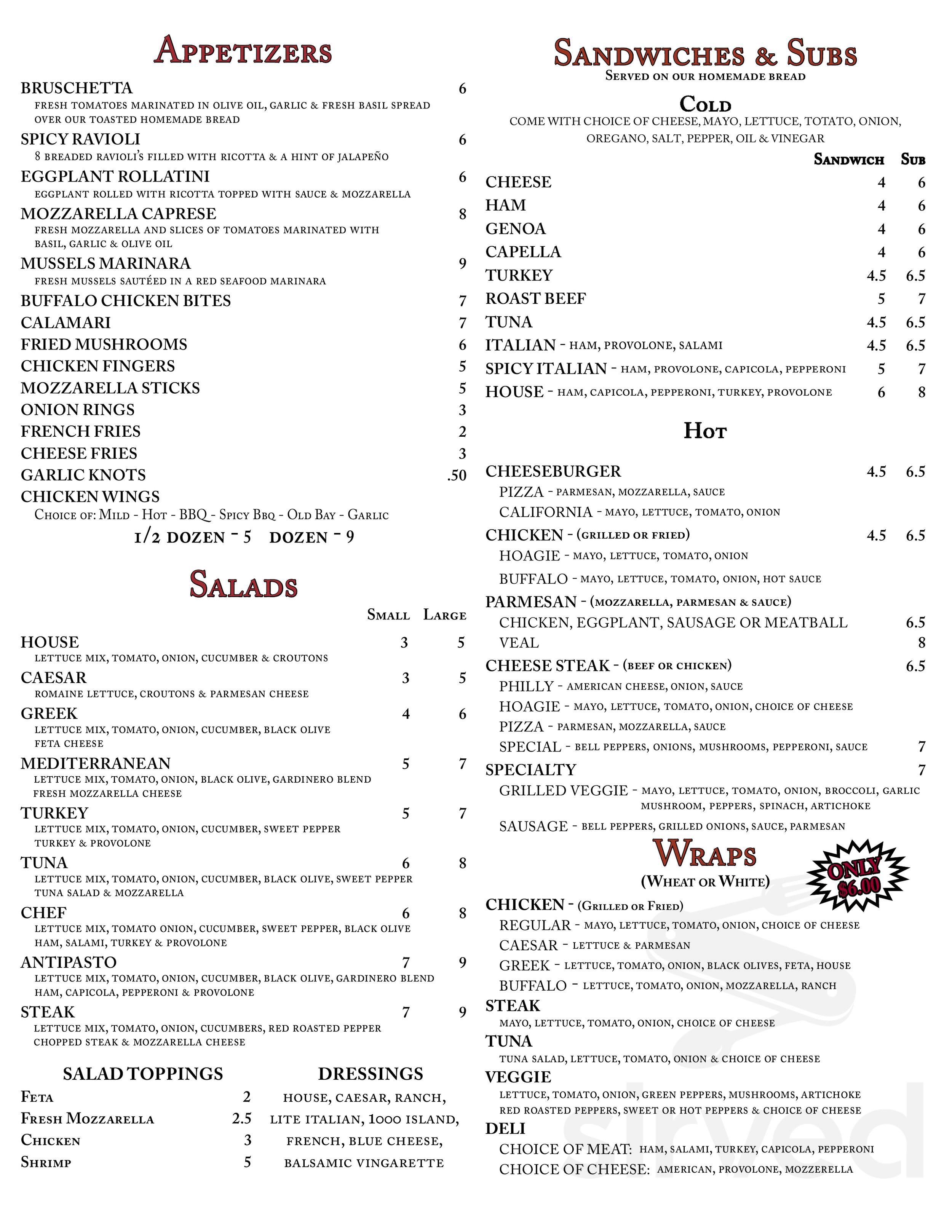 Palumbo Pizza menus in Hampden Township, Pennsylvania, United States
