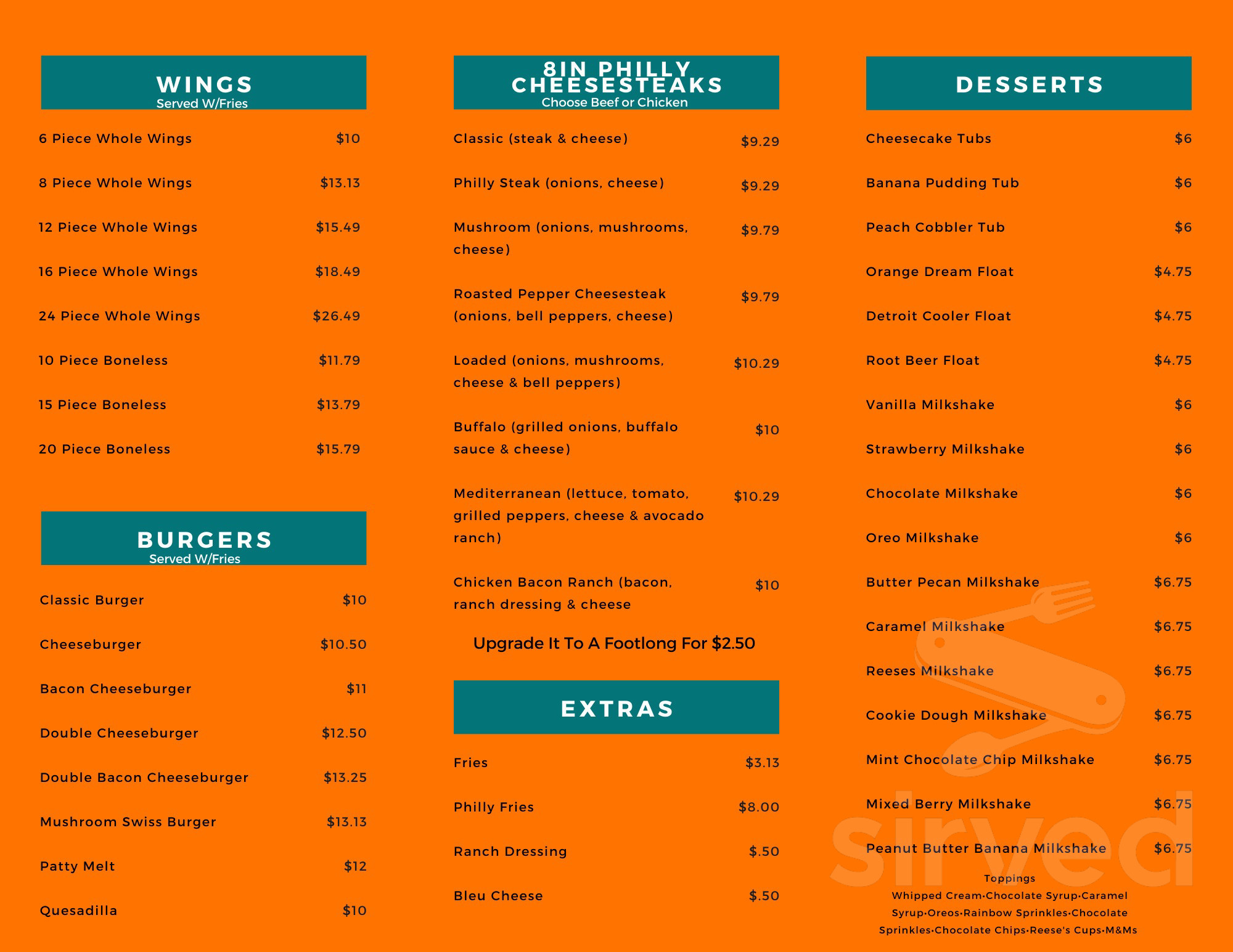 Le Maison Gourmet Street Food menu in Detroit, Michigan, USA