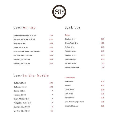 SALTLIK Calgary menu in Calgary, Alberta, Canada