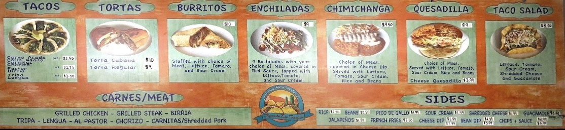 Taqueria Los Compas menu in Carthage, Missouri, USA