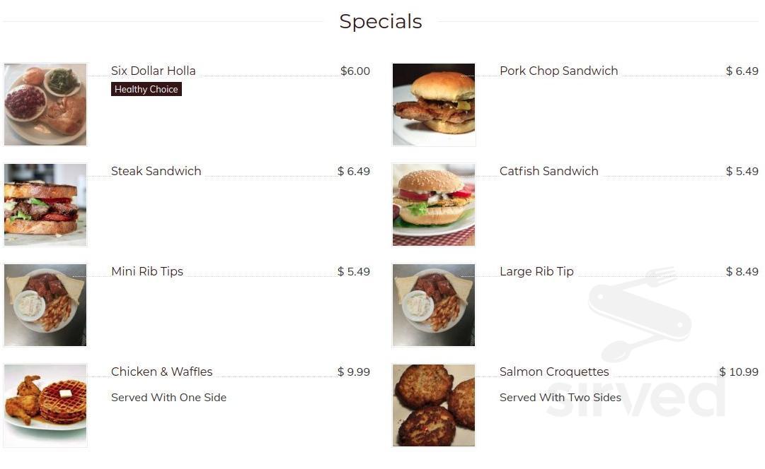 Dan's Soul Food and Cafe menu in Chicago, Illinois, USA