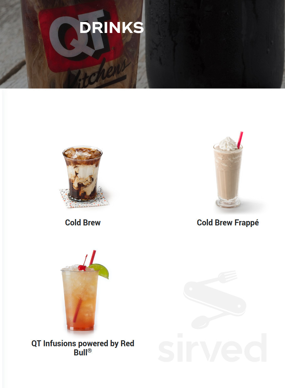 QuikTrip menu in Duluth, Georgia, USA